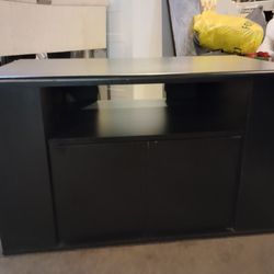 Solid Black TV Stand Entertainment Center 36" X 20" X 22"