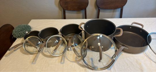 Nonstick Cookware Set with Glass Lids