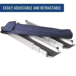 Ramp,Entry is Portable and Adjustable from 3-5 Ft Long, 4.5 In Wide for Entryway, Doors,Steps,Shed or Curb, 2 Ramps Included