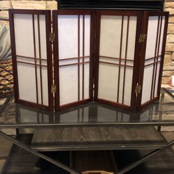 NEW - Oriental Furniture 2 ft. Tall Desktop Double Cross Shoji Screen - 4 Panels -Retails for $98