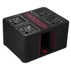 KICKER QUAD BOX WITH 4-12 Inch Woofers Brand New 
