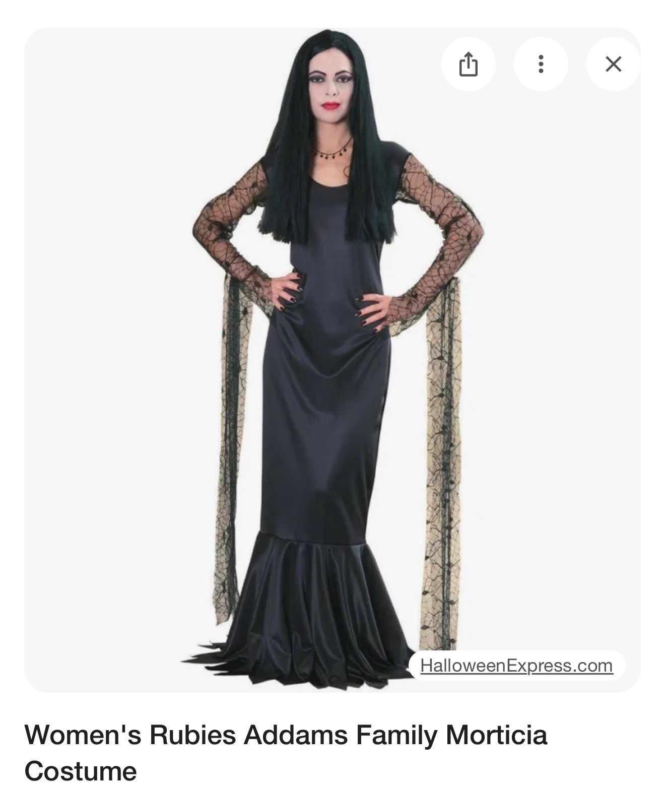Costume Size Medium With Wig 