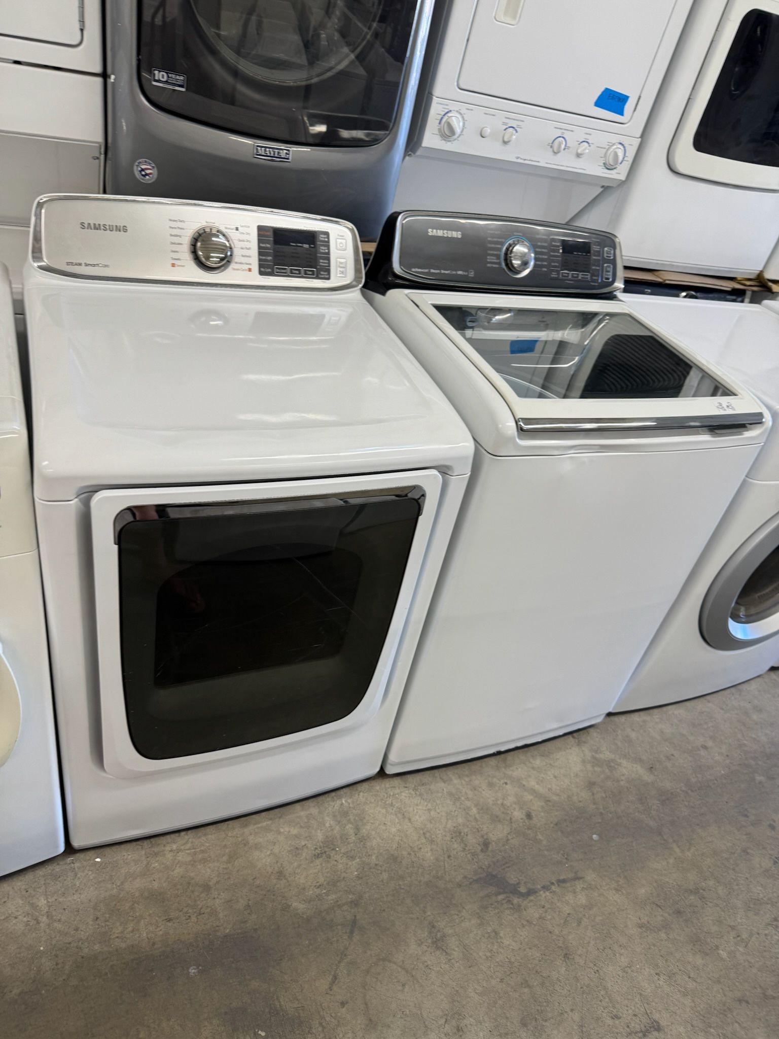  Used Samsung Washer and Gas Dryer Top Load  Heavy Duty ( Free Installation)  