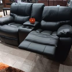 *Scary Weekend Event!!!*---Eerie Madrid Gray Leather Reclining Sofa/Loveseat Sets---Now $1099!!!---Delivery And Financing😉