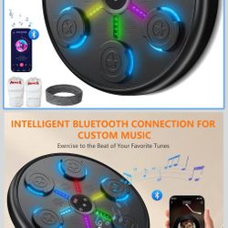 🔥Brand new🔥 Smart Bluetooth Music Boxing Machine – Wall-Mounted Punching Target with Gloves and Sweatband, 9 Modes & Speeds, Perfect for Adults & Ki