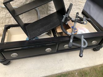 Bed frame and small tv stand