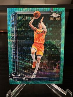 LaMelo Ball 2025 Topps Chrome Update #50 Aqua Wave Refractor /199