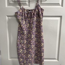 Vero Moda Purple Floral Sun Dress - Size S - VGUC