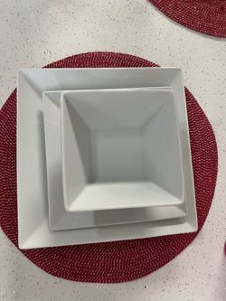 Porcelain food network square plates