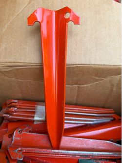 Orange Metal Tent Stakes Lot Camping gear.