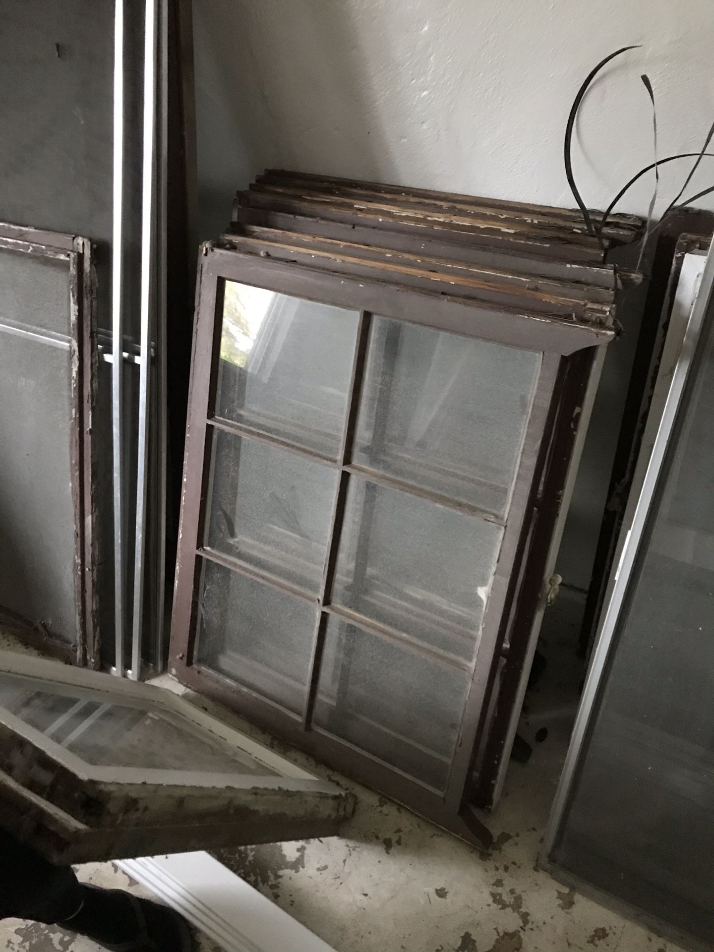 Vintage Wood Framed Windows