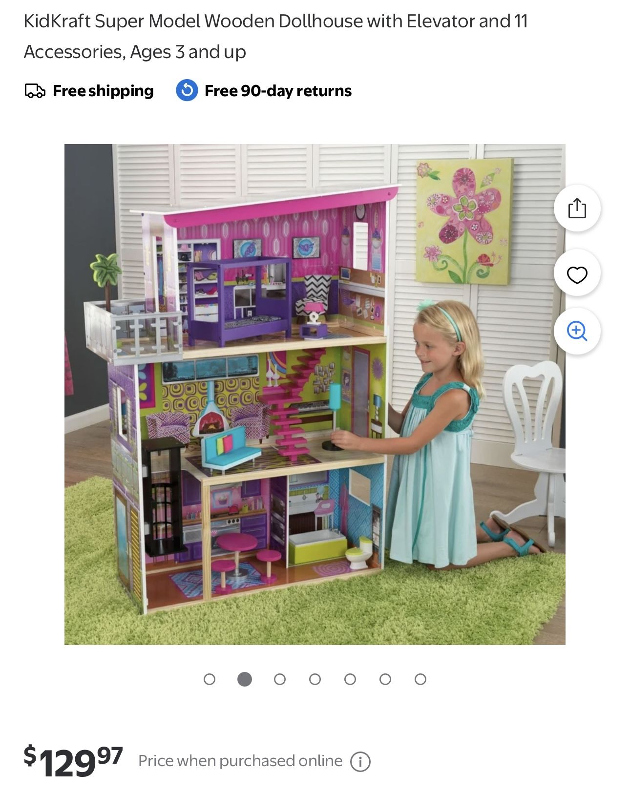 KidKraft Super Model Wooden Dollhouse with Elevator