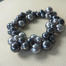 Steel & Gray Pearl Bracelet 