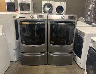 MAYTAG XL CAPACITY WASHER DRYER ELECTRIC SET FREE DELIVERY