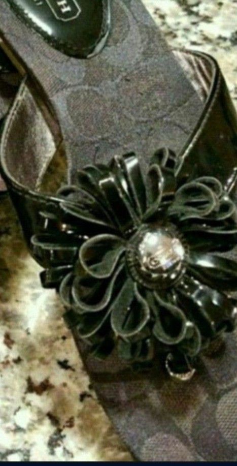 Beautiful Black Coach Sandals - Size 6.5