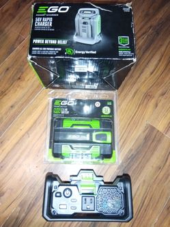 Brand new EGO rapid charger battery and inverter $375