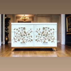 White And Beige Dresser