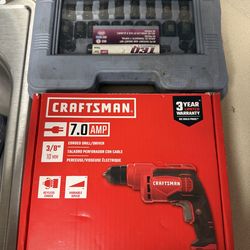 Drill + socket set bundle, everything works great, $60