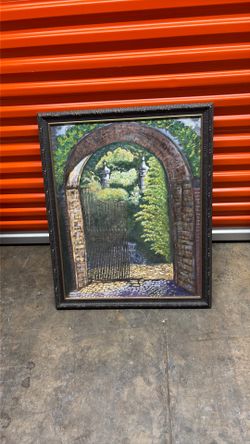 Oil painting signed Monica