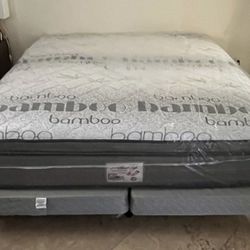 NEW MATTRESS KING SIZE PILLOW TOP WITH BOX SPRING 