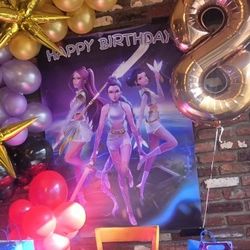 Kpop Dem Hunters Birthday Banner And 1 Brand New Table Cover  Like The One In The Picture
