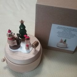 Wooden Music Box - Bear Guitar