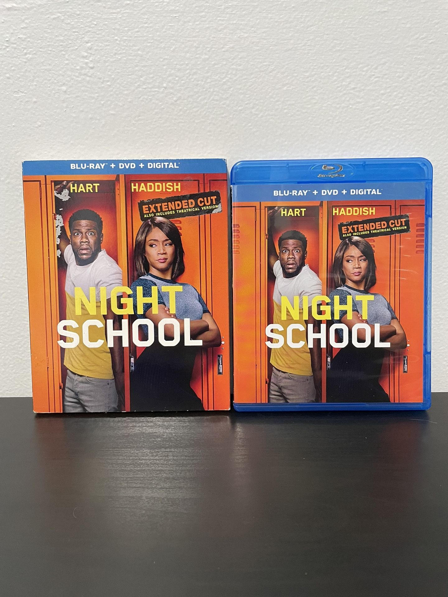 Night School Extended Cut Blu-Ray DVD 2 Disc Combo w/ SlipCover Kevin Hart 2018