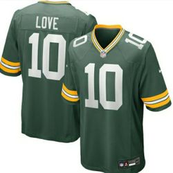 New! Men's Green Bay Packers Jordan Love Green Player Game Jersey XL