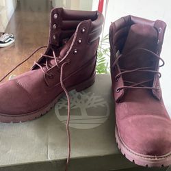 Burgundy Timberlands Woman’s