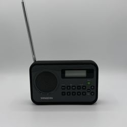 Sangean PR-D18 AM/FM Digital Receiver Radio Black Gray Tested and Working