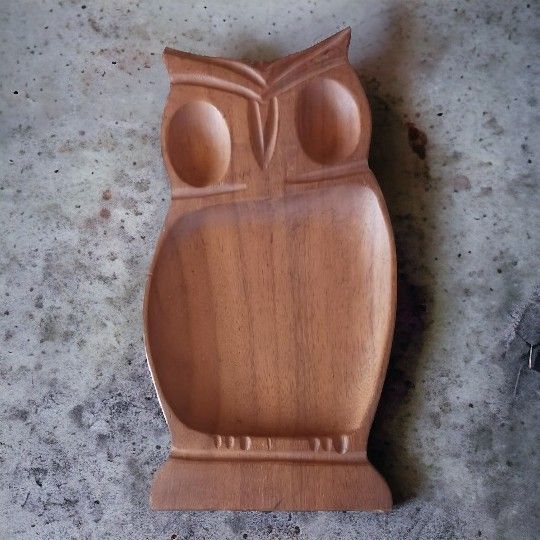 Wooden Owl Dish/Decor, PhilCraft, Phillipines