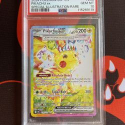 Pokémon Surging Sparks PIKACHU PSA 10 Special Illustration Rare