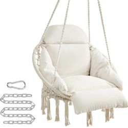 Swing chair rope chair hammock boho seat inside/outside patio