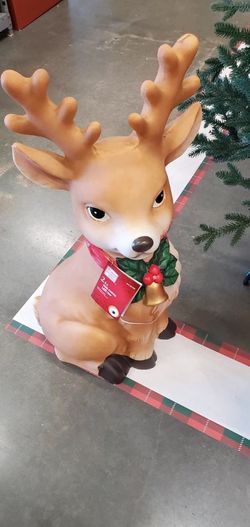 Home Accents 2.5 Ft Christmas Reindeer Blow Mold Lighted Yard Decor 2026 NEW