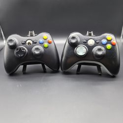 XBox 360 Wireless Gloss & Black Controller Bundle ( Tested & Working  ) 