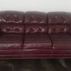 Leather dark Brown Couch