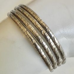 Sterling Silver Multi Strand Vintage Bracelet 
