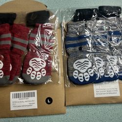 PUPTECK ANTI SLIP DOG SOCKS SIZE LARGE