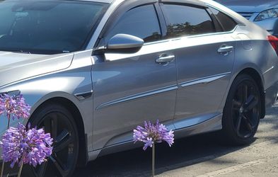 Honda Accord 2018 To 2022 Body Side Molding And Fender Emblems LUNAR SILVER