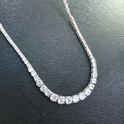 925 Silver Diamond Necklace 