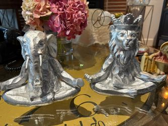 Meditation Lion And Elephant