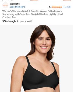 Warner's Womens Blissful Benefits Women's Underarm-Smoothing with Seamless Stretch Wireless Lightly Lined Comfort Bra