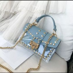 Clear Studded CrossBody Bag