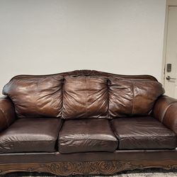 2 leather sofas 
