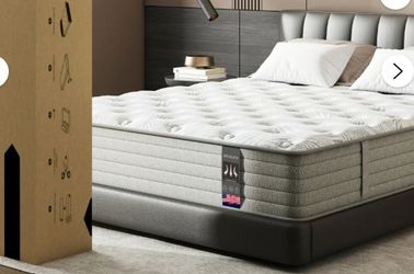 A4773V KOW Mattress Queen 12 inch Hybrid Mattress in a Box, Upgrade 7-Zone Support