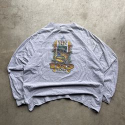 2005 Adidas Graphic Gray Long Sleeve Shirt
