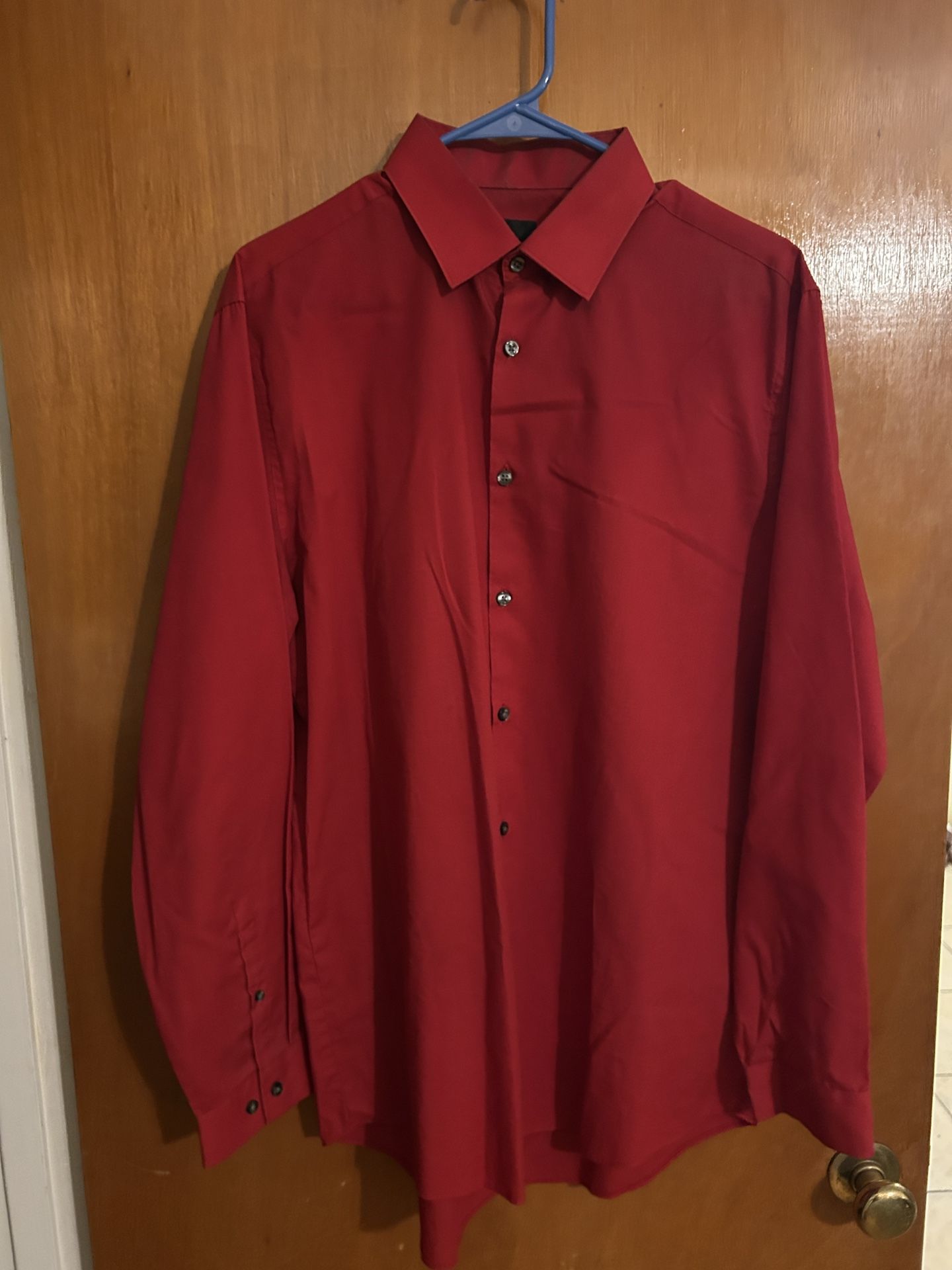 Red Men's Dress Shirt