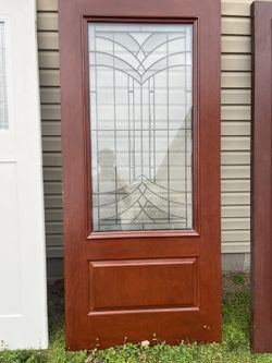 Mahogany Wood Grain Cherry Door