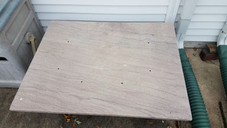 Marble Coffee Table With Hairpin Legs (Indoor/Outdoor)