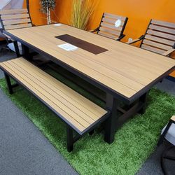 6 Pcs Outdoor Patio Dining Set